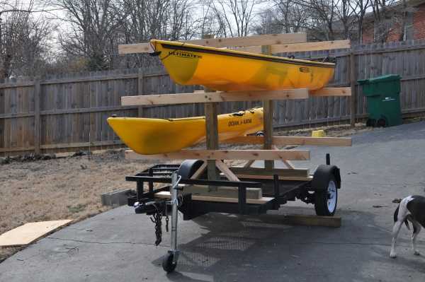 diy kayak trailer rack diy kayak storage rack plans wooden